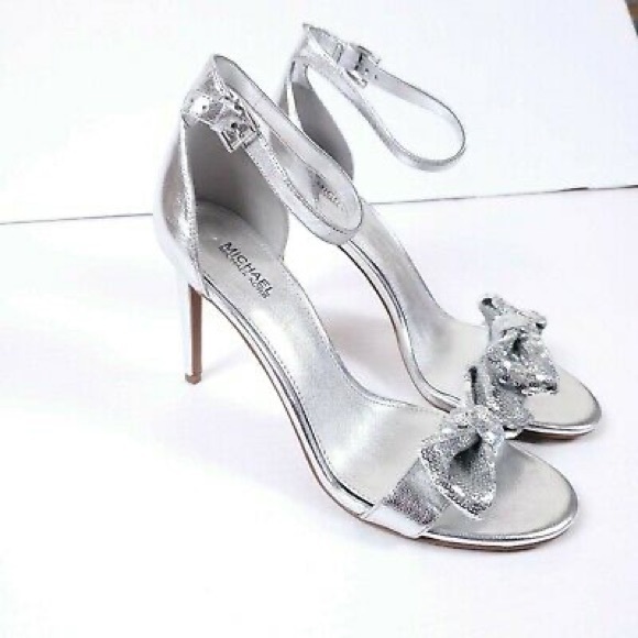 michael kors silver heels